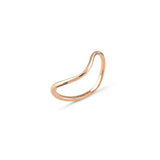 Minimal Curved Altın Yüzük / 14 Ayar Rose Altın