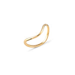 Minimal Curved Altın Yüzük / 14 Ayar Sarı Altın