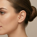 Red / Palette Renkli Taş Seçenekli Altın Piercing / 14 Ayar Sarı Altın