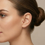 Red / Palette Renkli Taş Seçenekli Altın Piercing / 14 Ayar Sarı Altın