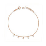 İncili Station Altın Bileklik / 14 Ayar Rose Altın