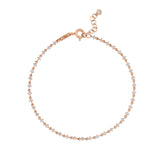 Sıra Taşlı Altın Bileklik / 14 Ayar Rose Altın