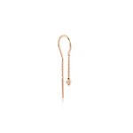 Mocha Zincirli Top Sallantılı Altın Relax Piercing / 14 Ayar Rose Altın