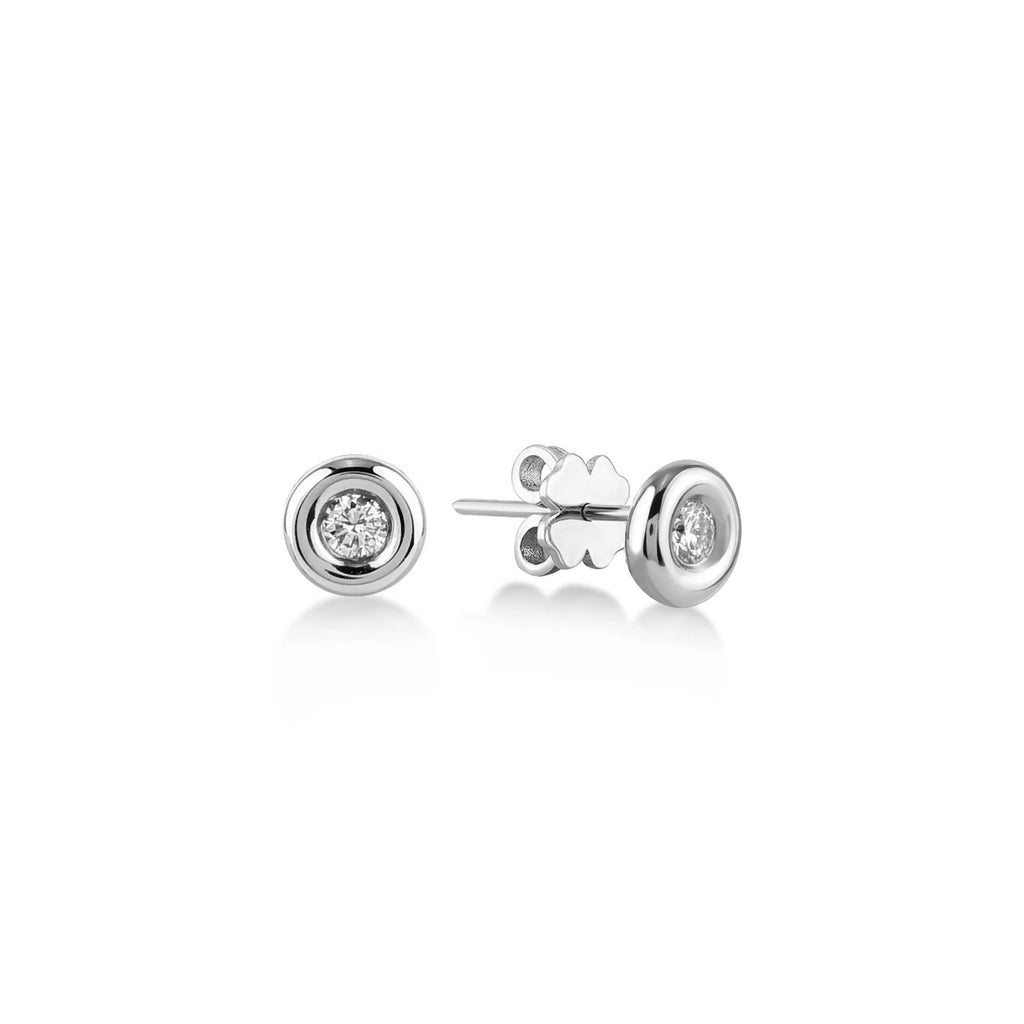 Pırlanta Solitaire 0.05 ct Küpe Rose Altın / TR