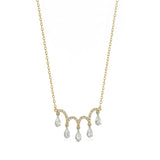 Çizgisel Wave Tasarım Pırlanta Kolye