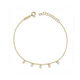 İncili Station Altın Bileklik / 14 Ayar Sarı Altın