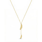 Tüy Sallantılı Y Model Altın Kolye / 14 Ayar Sarı Altın