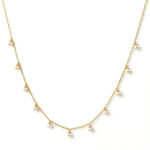 İncili Station Altın Kolye / 14 Ayar Sarı Altın