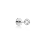 Tektaş Bold Pırlanta Piercing / 14 Ayar Beyaz Altın