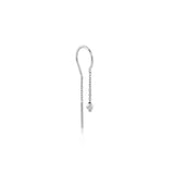 Mocha Zincirli Top Sallantılı Altın Relax Piercing / 14 Ayar Beyaz Altın