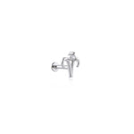 Aries Koç Burcu Taşlı Altın Piercing / 14 Ayar Beyaz Altın