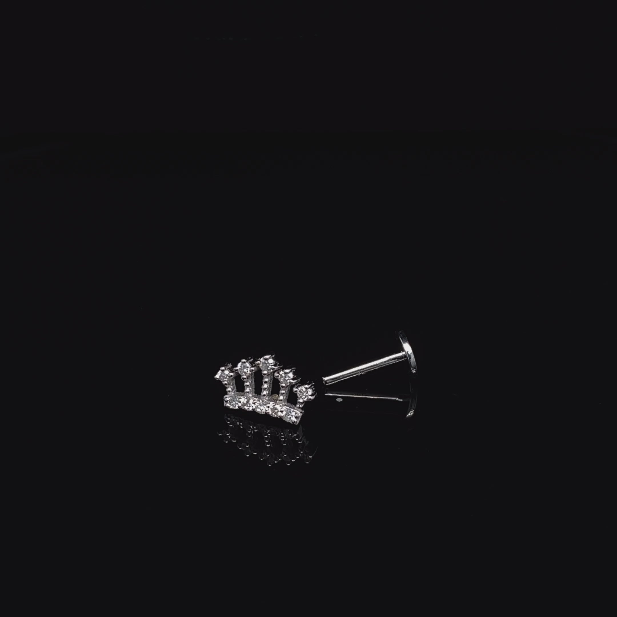 0.10 ct Taç Pırlanta Piercing