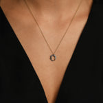 Azzuro Andromeda Mavi Pırlanta Kolye / 14 Ayar Sarı Altın