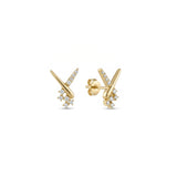 Rabbit Taşlı Altın Küpe