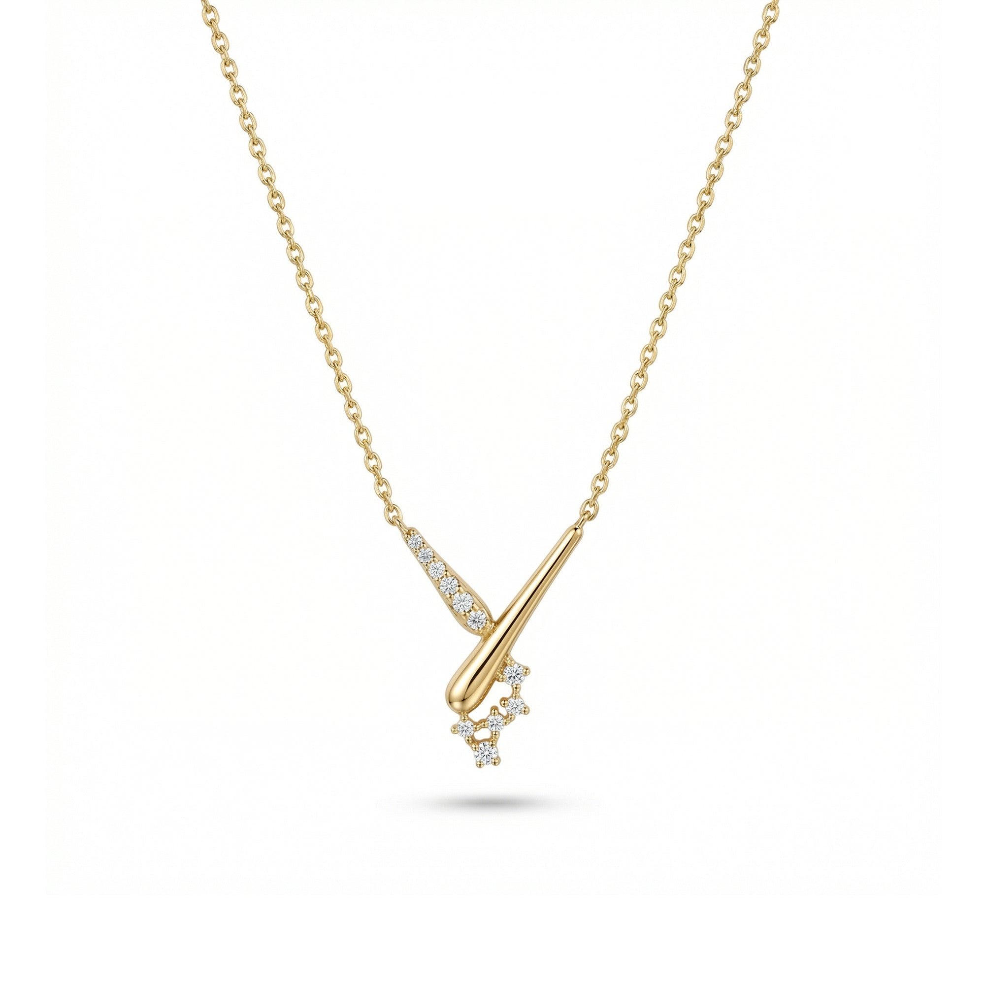 Rabbit Taşlı Altın Kolye / 14 Ayar Sarı Altın