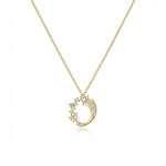 Andromeda Taşlı Altın Kolye / 14 Ayar Sarı Altın