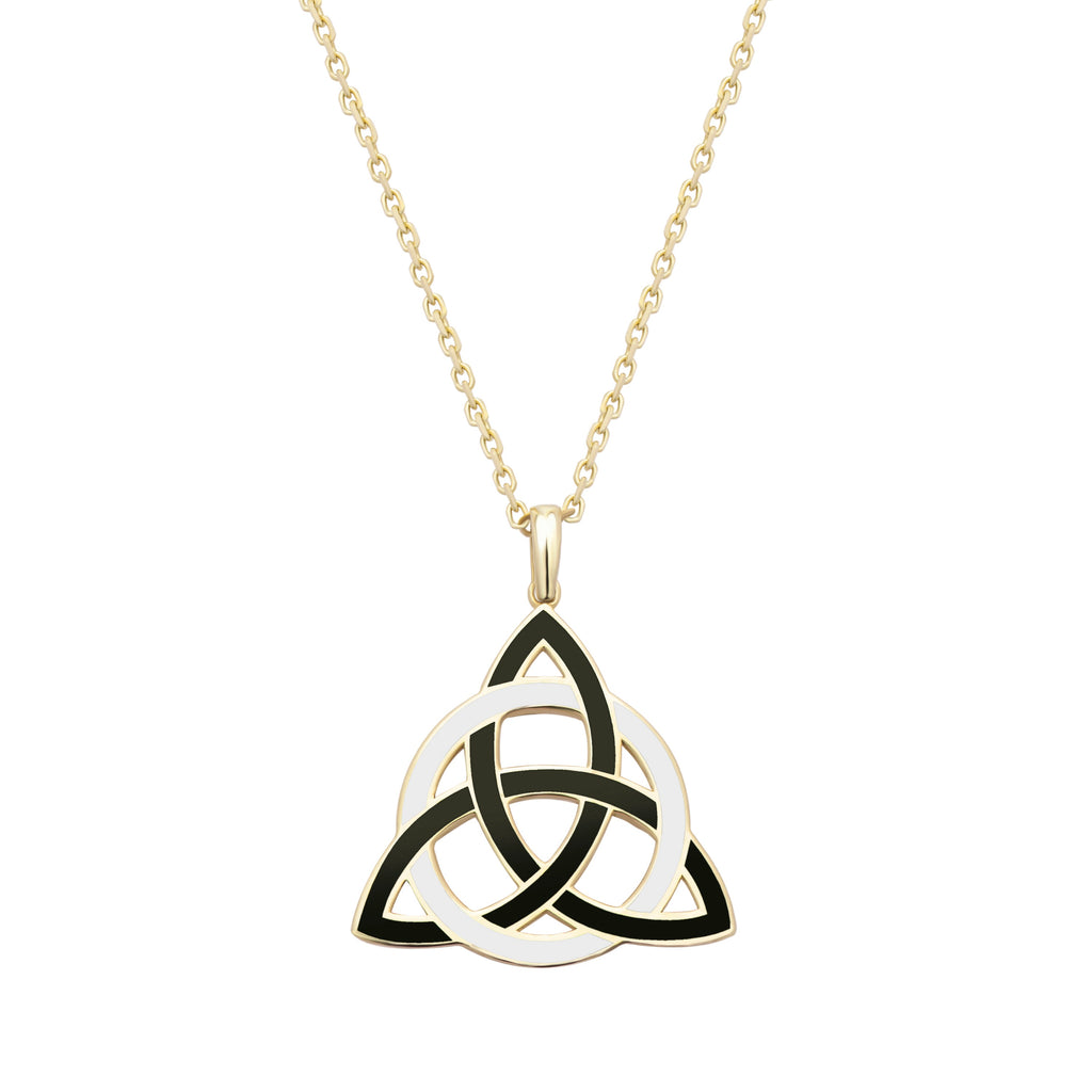 Triquetra Hayat Ağacı Altın Mineli Kolye