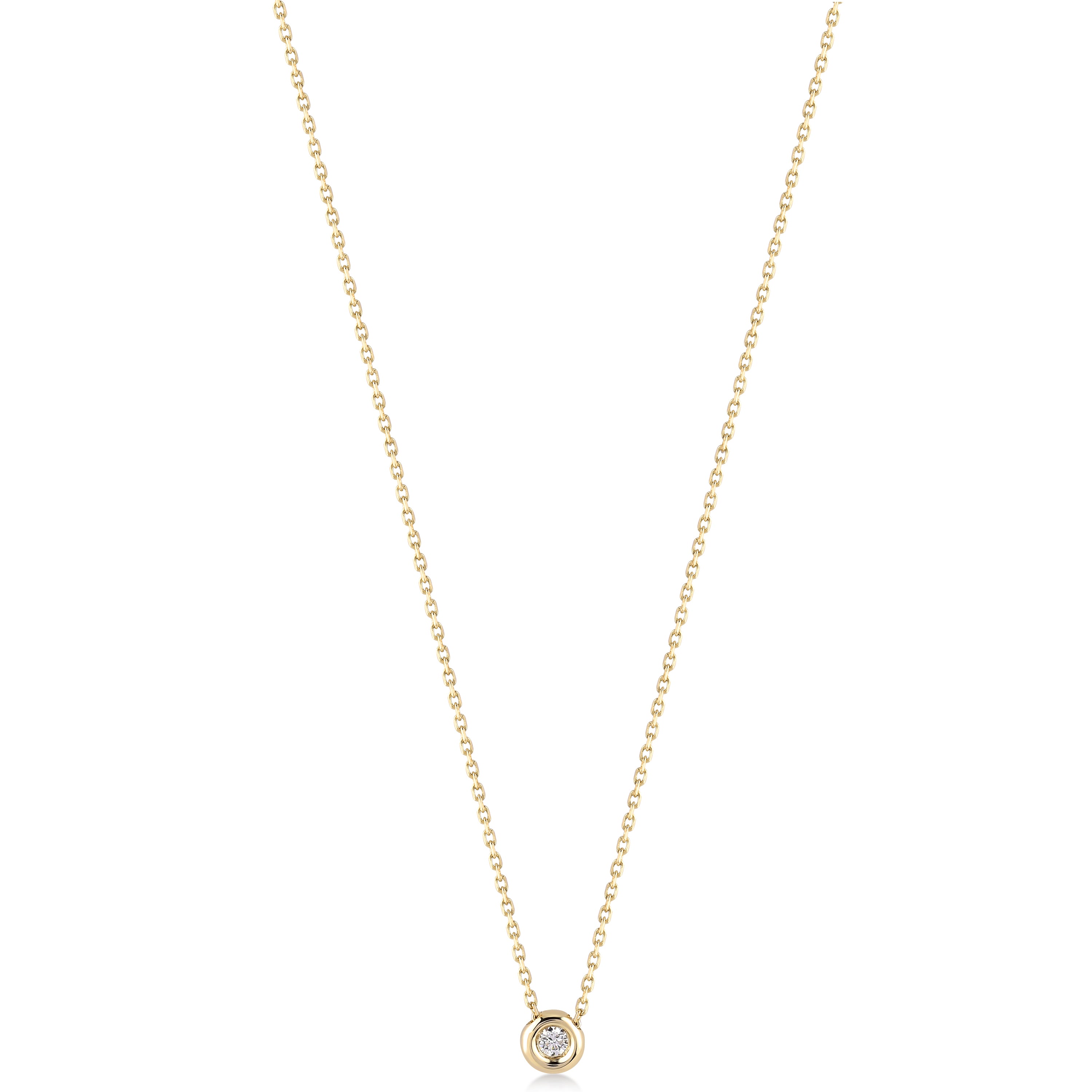 Cabaret Solitaire 0.05 ct Pırlanta Kolye Rose Altın / TR