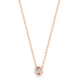 Cabaret Solitaire 0.05 ct Pırlanta Kolye Rose Altın / TR