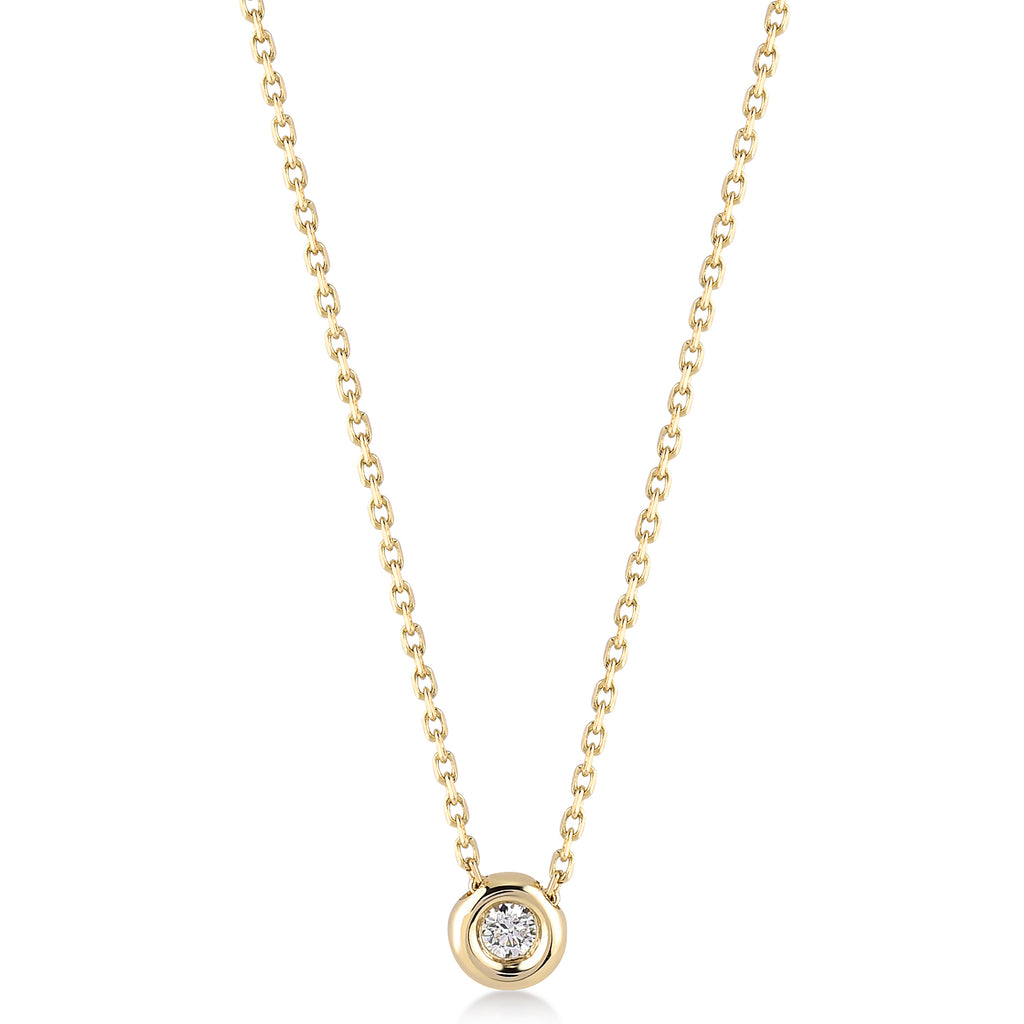 Cabaret Solitaire 0.05 ct Pırlanta Kolye Rose Altın / TR