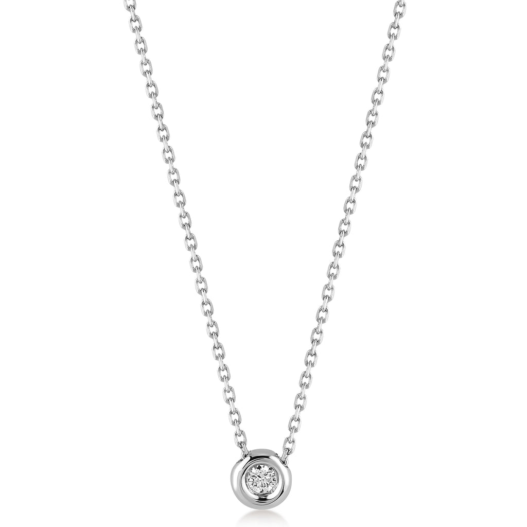 Cabaret Solitaire 0.05 ct Pırlanta Kolye Rose Altın / TR
