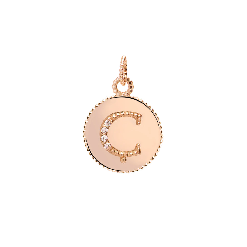 Letters Vintage Harf Altın Charm