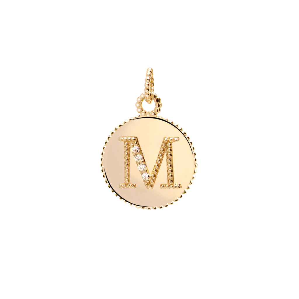 Letters Vintage Harf Altın Charm