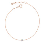 Gravity Opal Taşlı Altın Bileklik / 14 Ayar Rose Altın