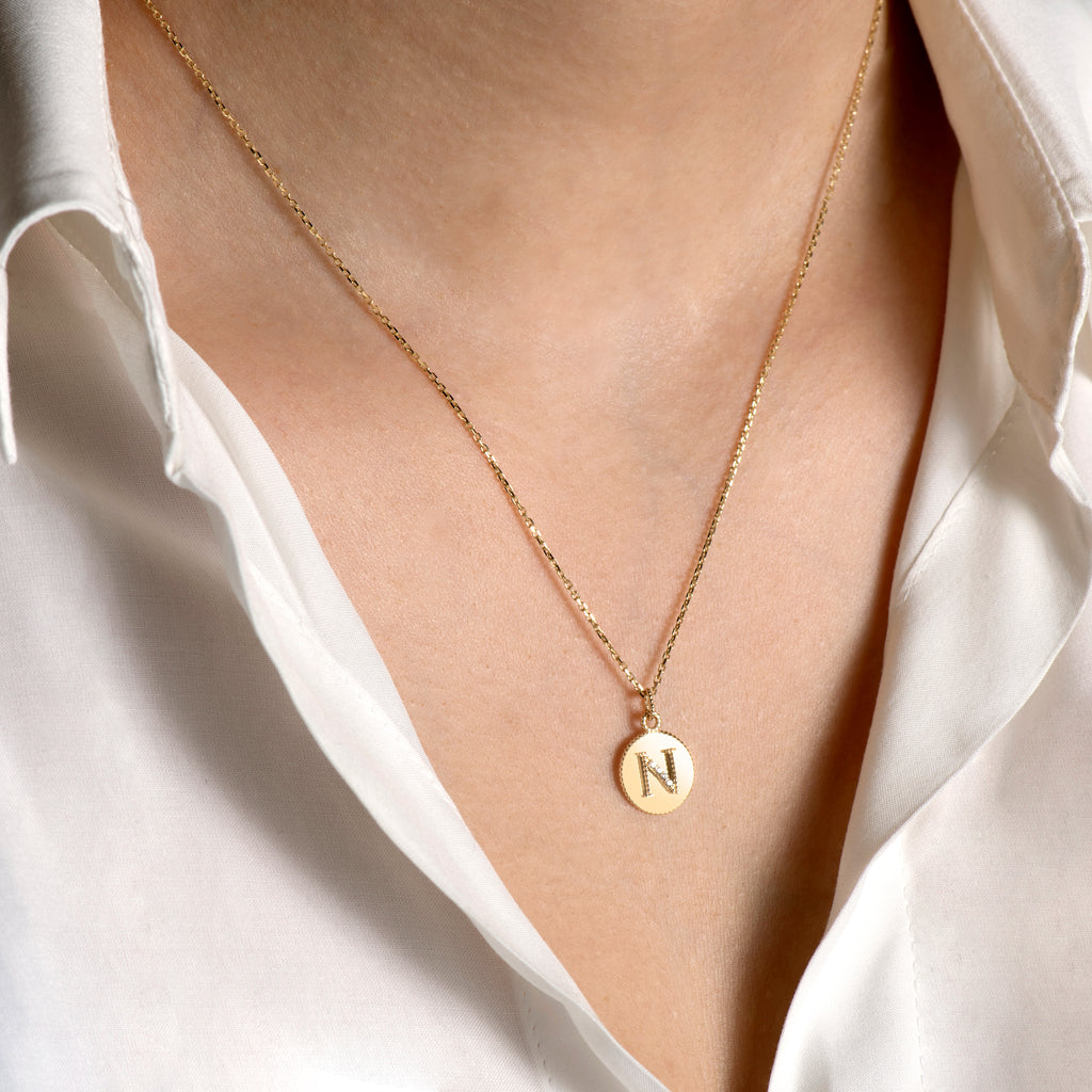 Letters Vintage Harf Altın Charm