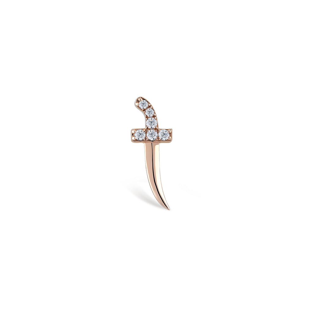 Hançer Pırlanta Piercing Rose Altın / TR