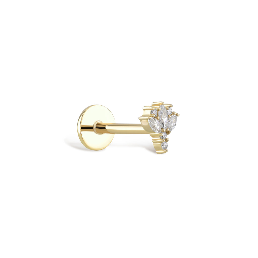 Mini Fan Pırlanta Tragus Rose Altın / TR
