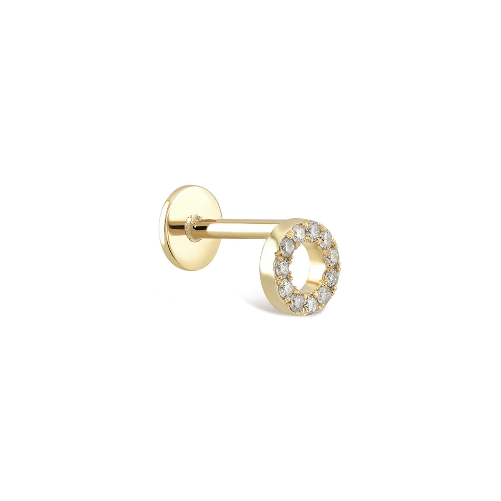 Halka Pırlanta Piercing Rose Altın / TR