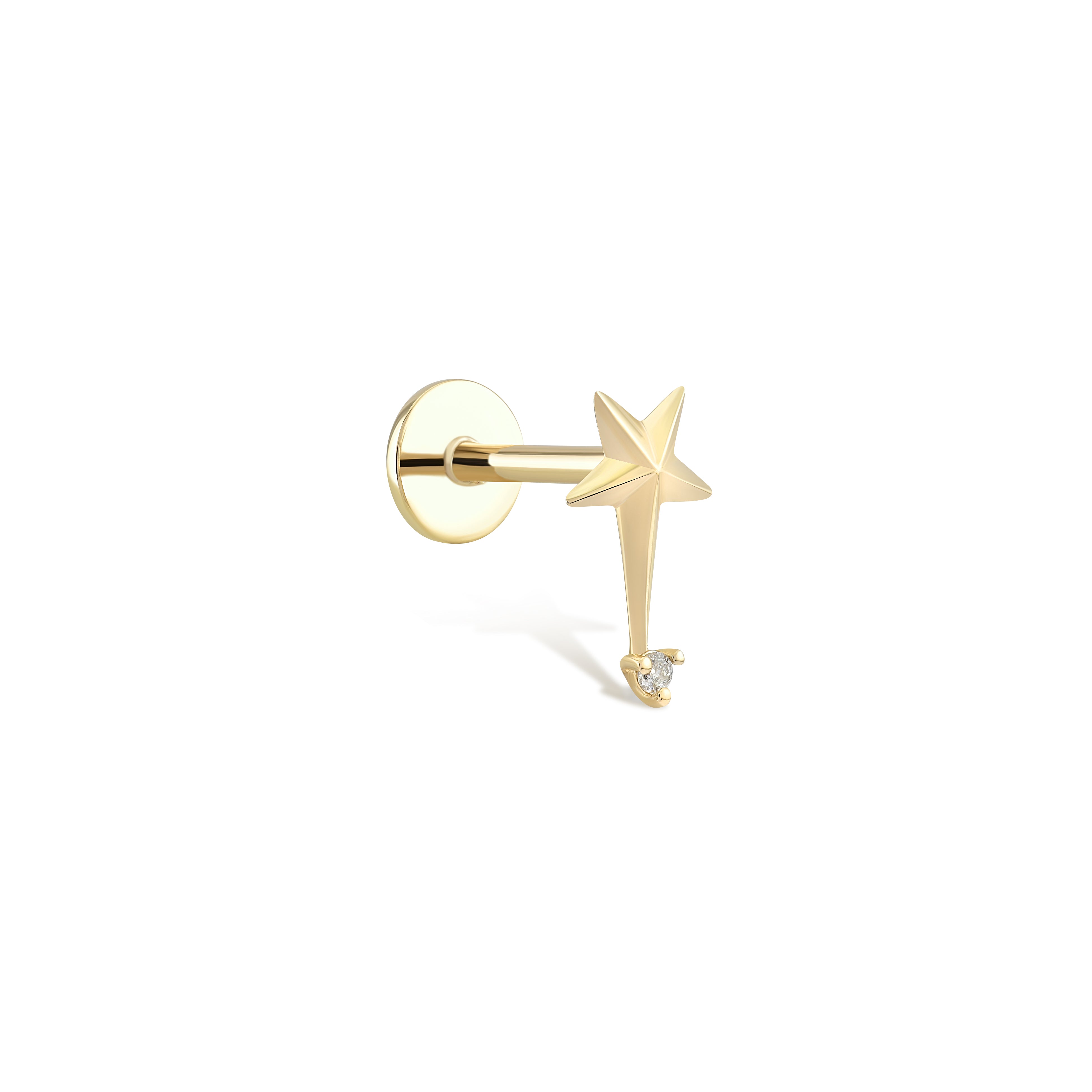 Kutup Yıldızı Piercing Rose Altın / TR