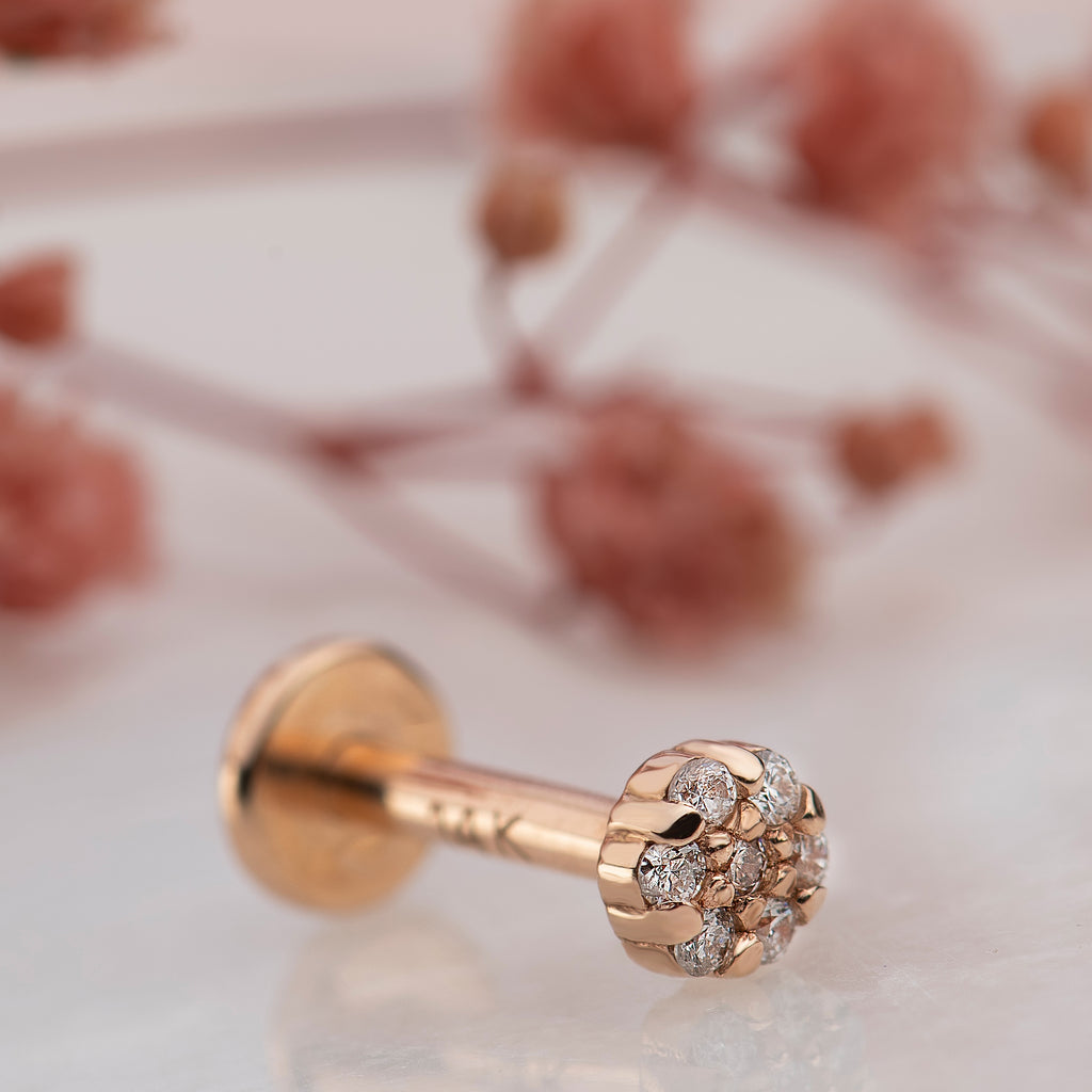 Papatya Pırlanta Tragus Rose Altın / TR