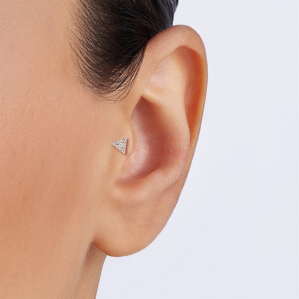 Triangle Pırlanta Tragus Rose Altın / TR