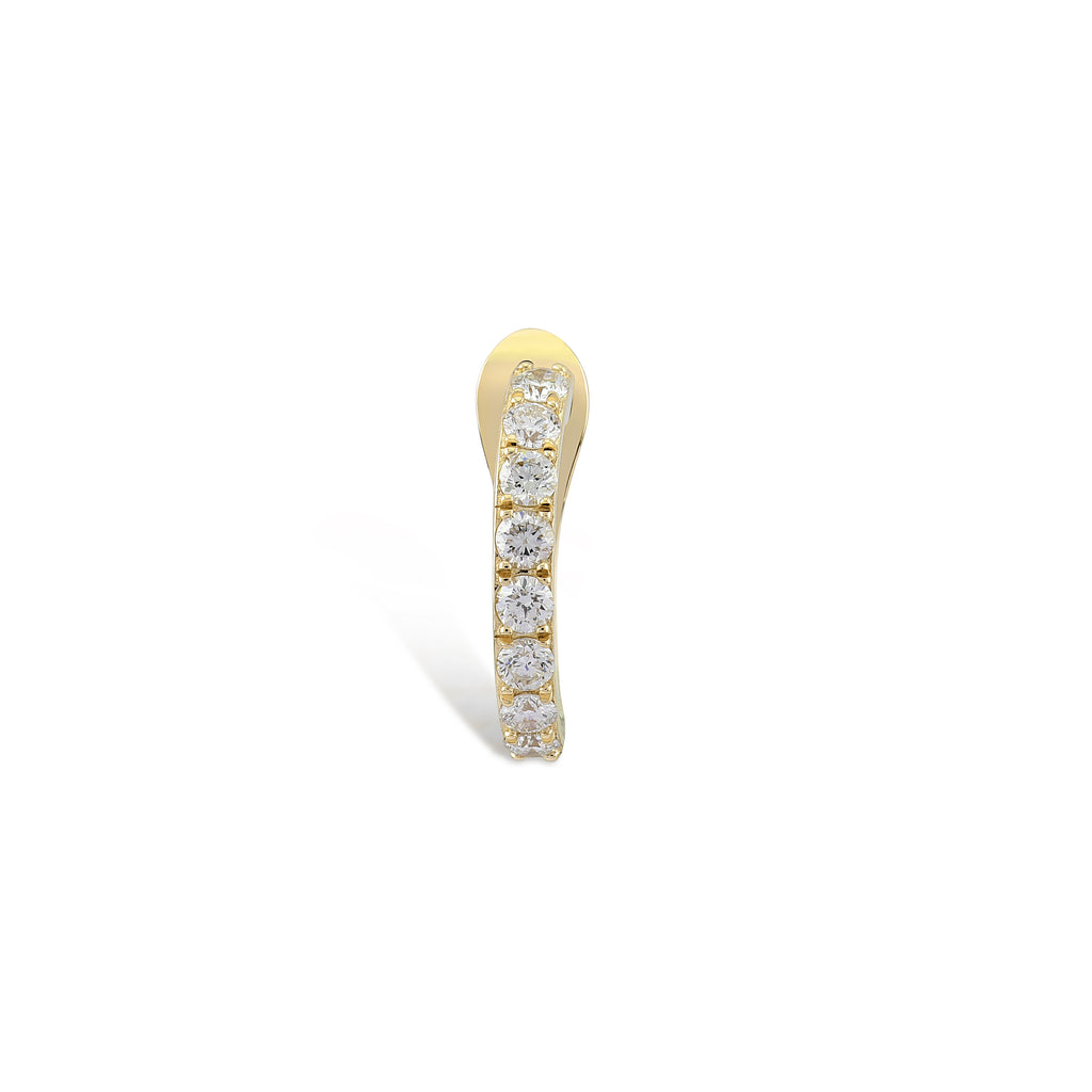Halka Taşlı Pırlanta Earcuff Rose Altın / TR