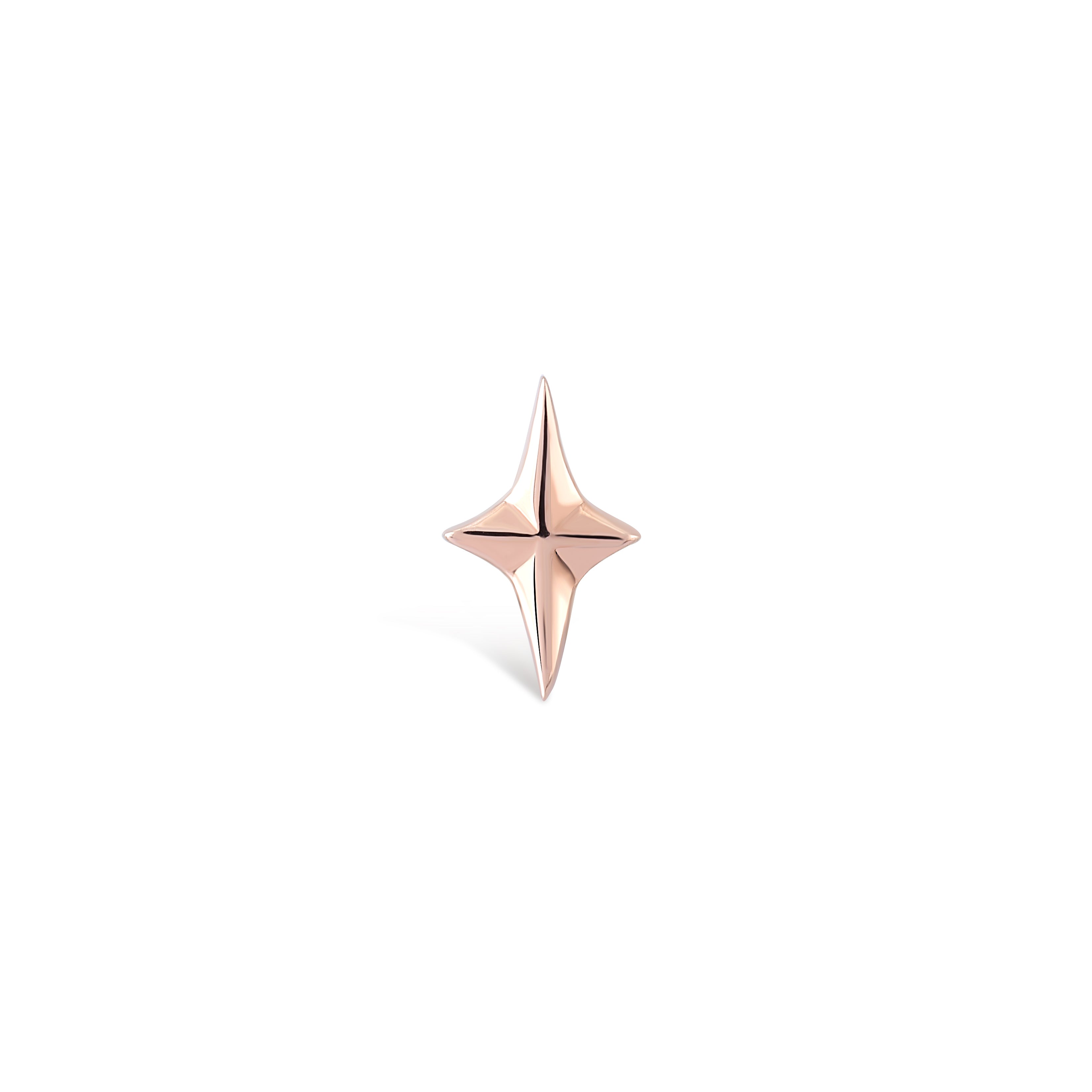 Mini Kutup Yıldızı Piercing Rose Altın / TR