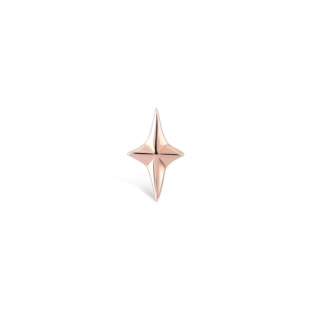 Mini Kutup Yıldızı Piercing Rose Altın / TR
