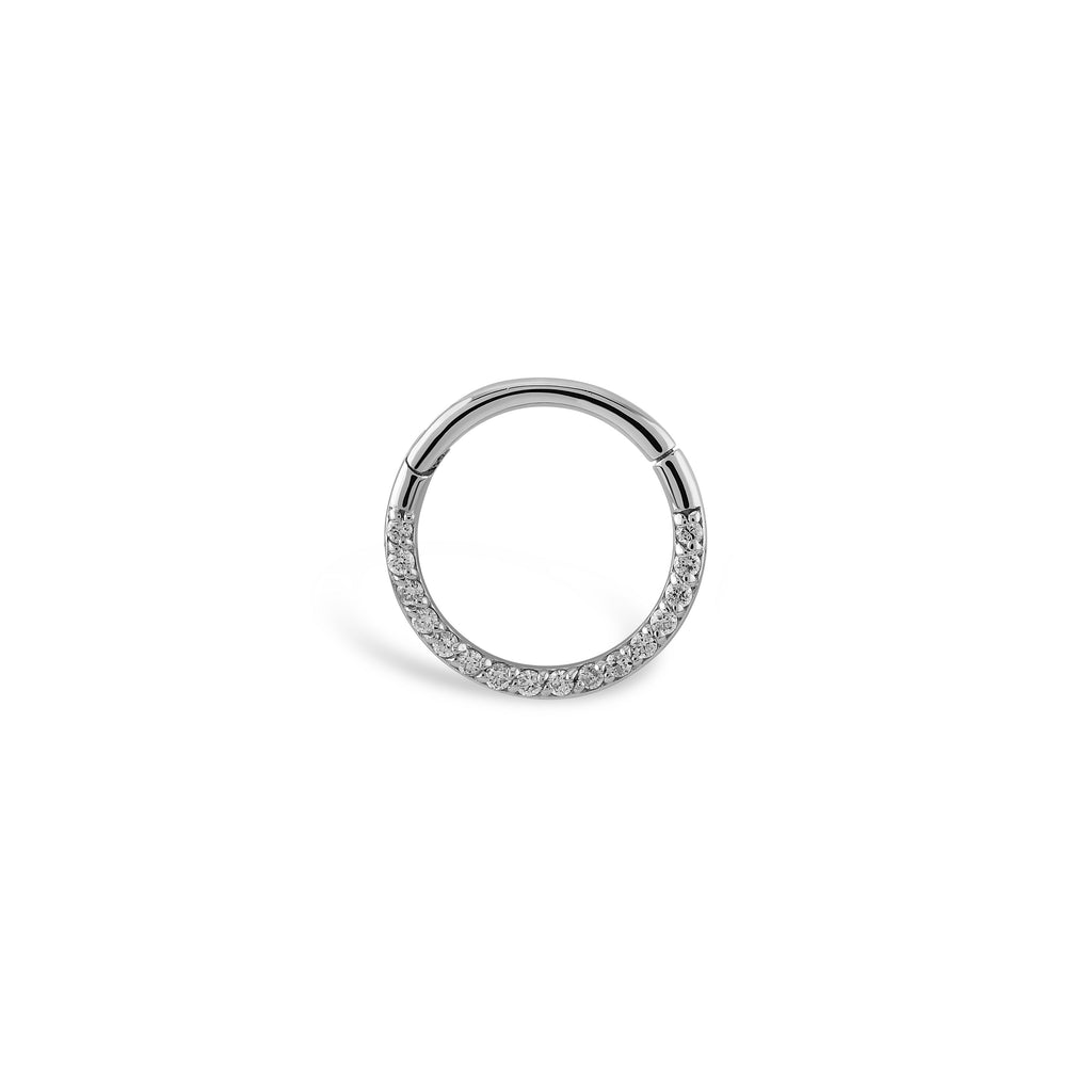 Halka Sıra Taş Pırlanta Piercing Rose Altın /TR