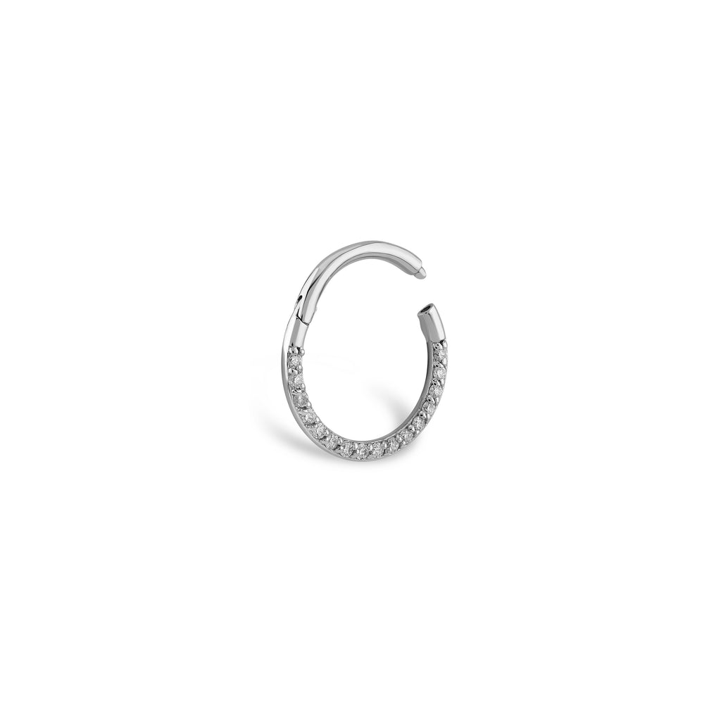 Halka Sıra Taş Pırlanta Piercing Rose Altın /TR