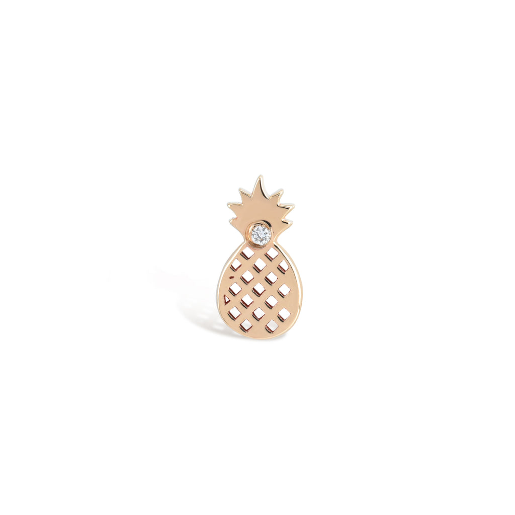 Ananas Pırlanta Piercing Rose Altın / TR