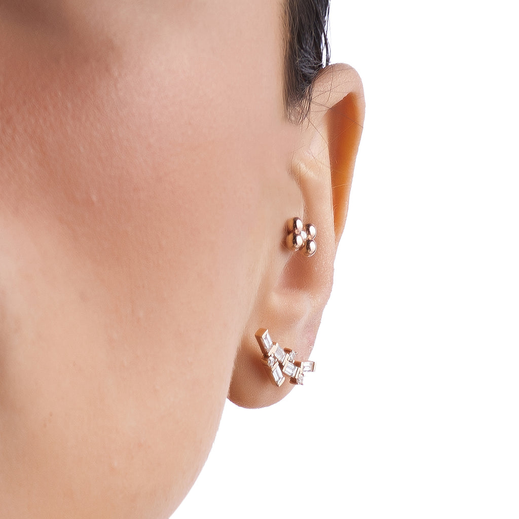 Tohum Pırlanta Piercing Rose Altın / TR