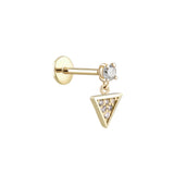 Üçgen Sallantılı Pırlanta Piercing / TR