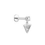 Üçgen Sallantılı Pırlanta Piercing / TR