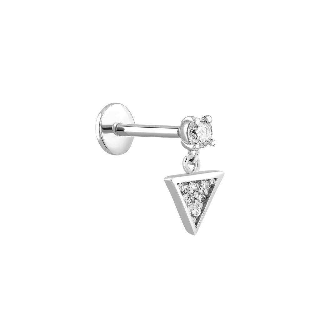 Üçgen Sallantılı Pırlanta Piercing / TR