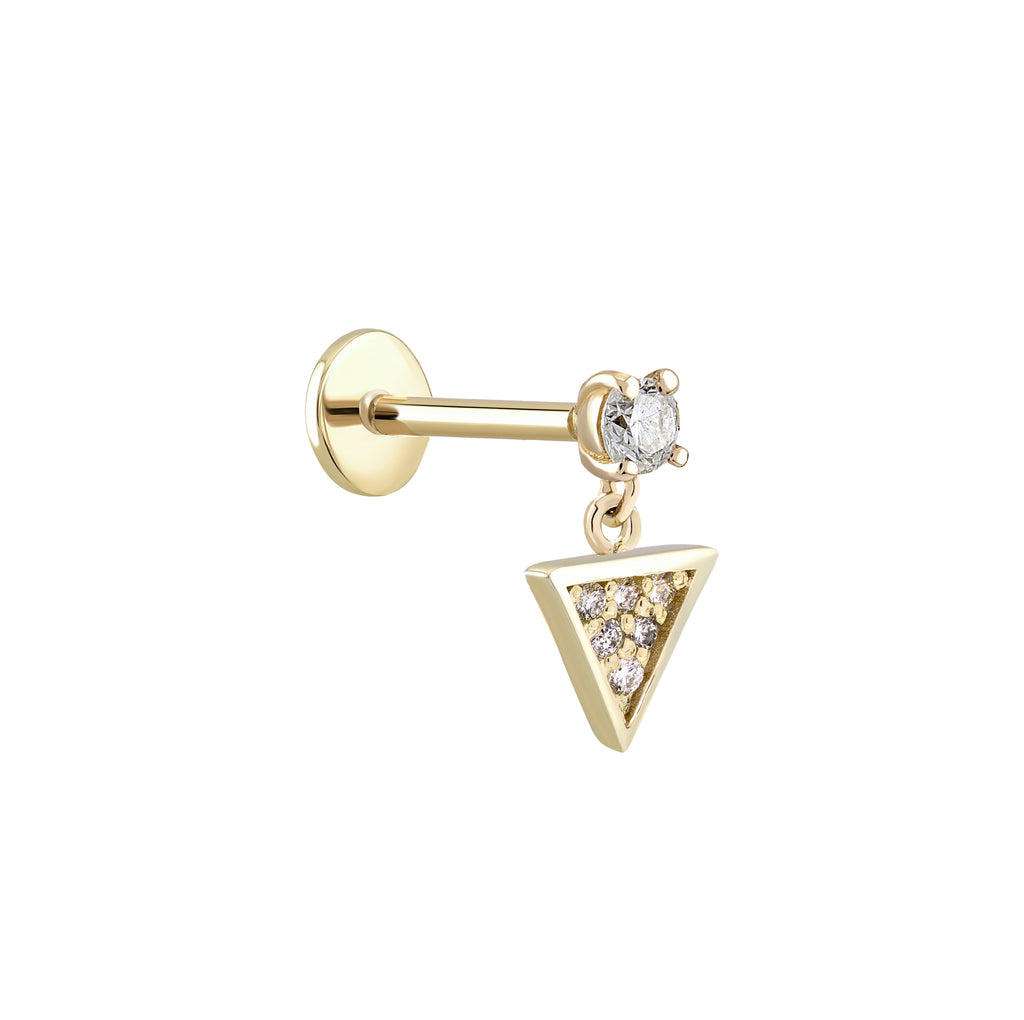 Üçgen Sallantılı Pırlanta Piercing / TR