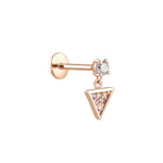 Üçgen Sallantılı Pırlanta Piercing / TR