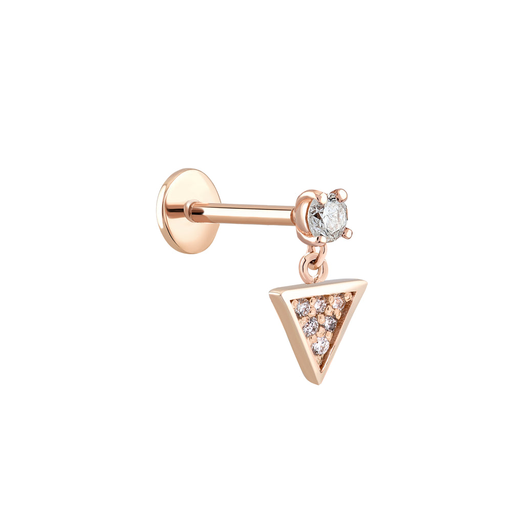 Üçgen Sallantılı Pırlanta Piercing / TR