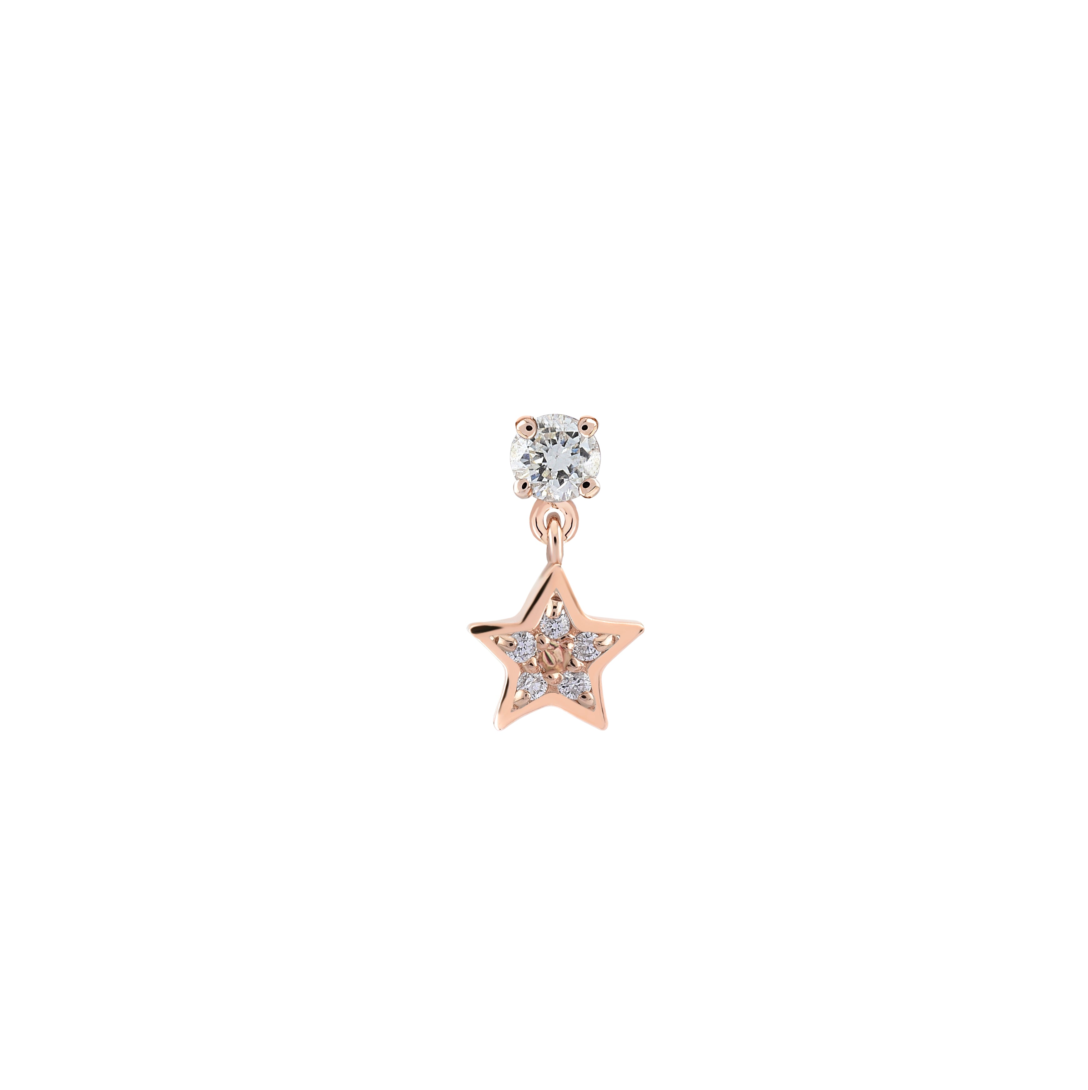 Yıldız Sallantılı Tektaş Pırlanta Piercing / TR