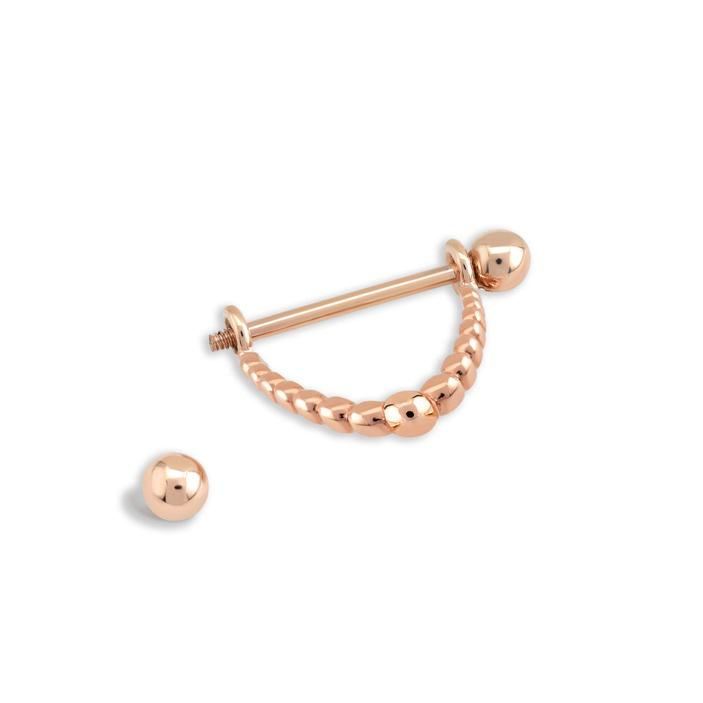 Top Nipple Altın Piercing Rose Altın / TR